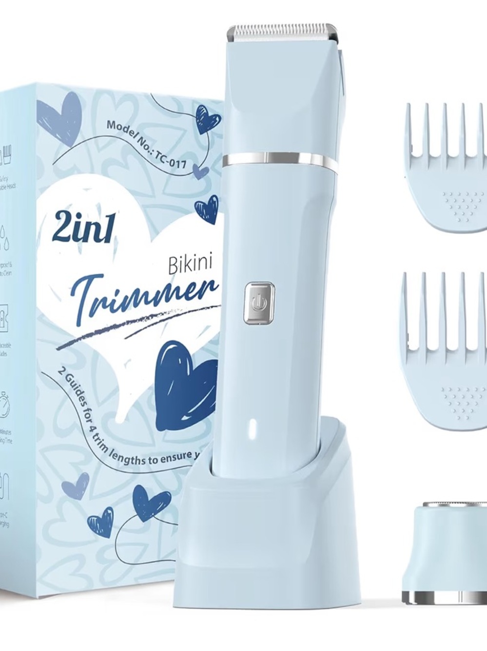 Bikini Trimmer Electric Hair Remover - Light Blue